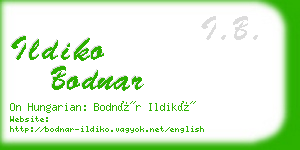 ildiko bodnar business card